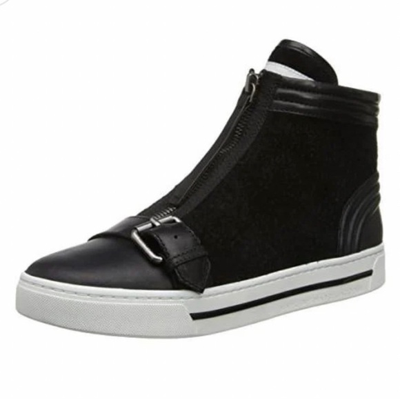 Marc by Marc jacobs black leather shoes size 39 EU high top - Picture 1 of 6